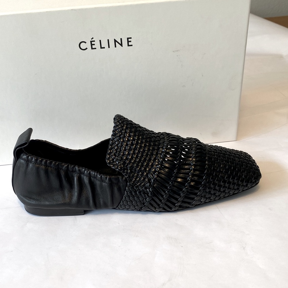 Céline Black Woven Loafers - Picture 4 of 8